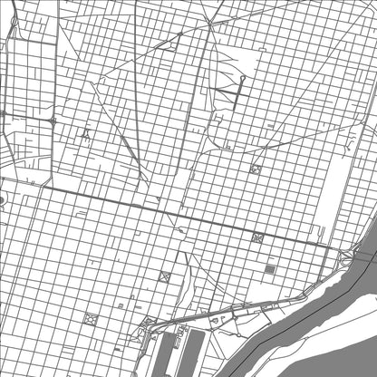 ROAD MAP OF SANTA FE, ARGENTINA BY MAPBAKES