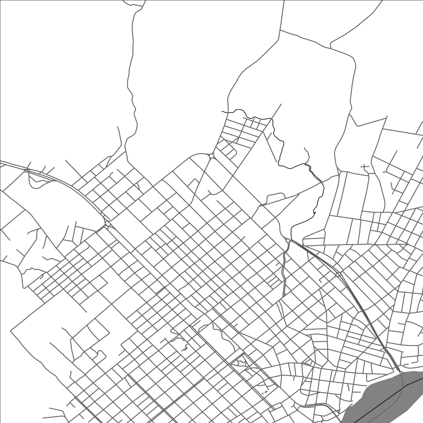 ROAD MAP OF TERMAS DE RÍO HONDO, ARGENTINA BY MAPBAKES