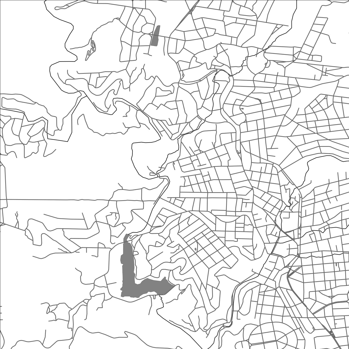 ROAD MAP OF VALLE HERMOSO, ARGENTINA BY MAPBAKES