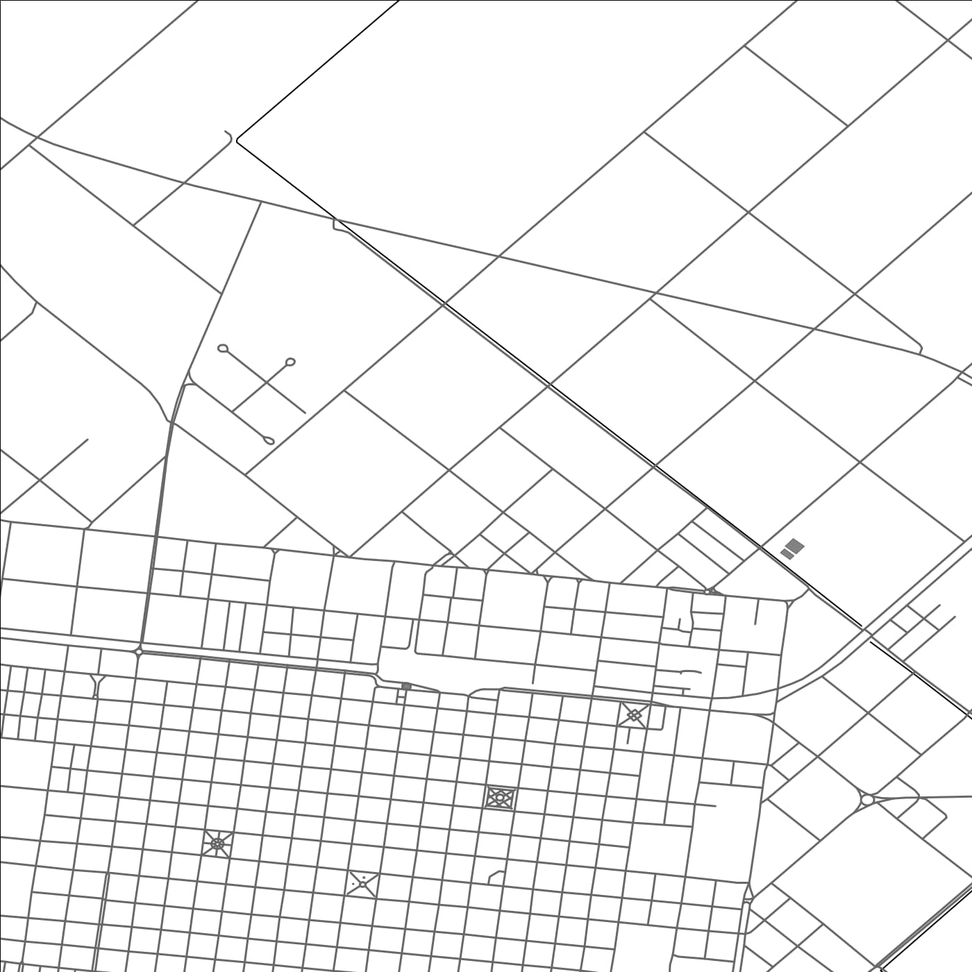 ROAD MAP OF VEINTICINCO DE MAYO, ARGENTINA BY MAPBAKES