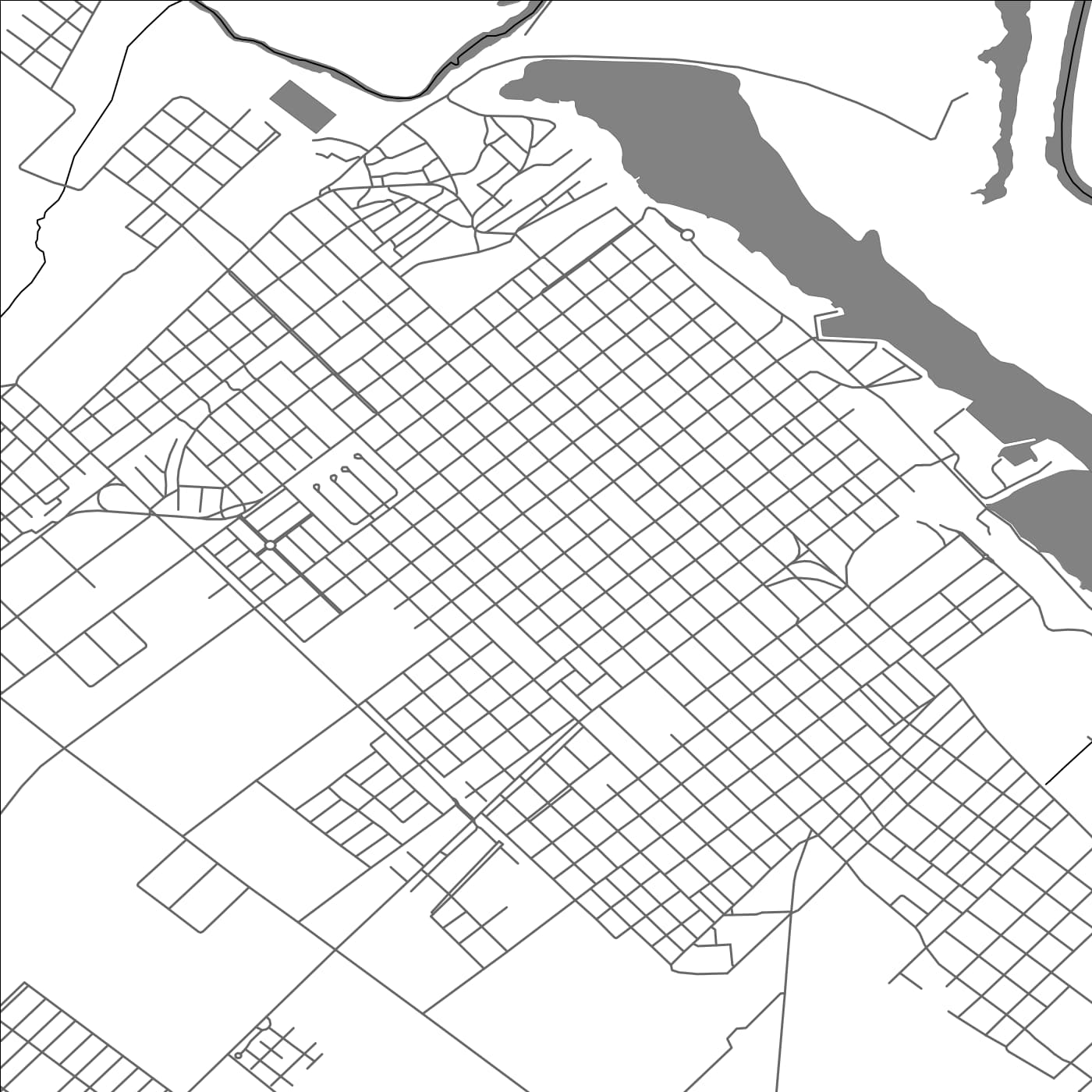 ROAD MAP OF VILLA CONSTITUCIÓN, ARGENTINA BY MAPBAKES