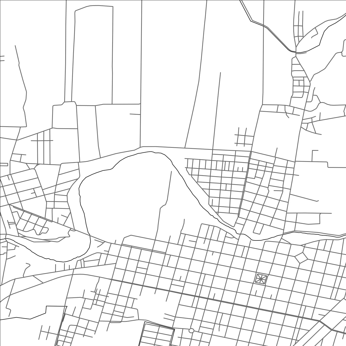 ROAD MAP OF VILLA DOLORES, ARGENTINA BY MAPBAKES