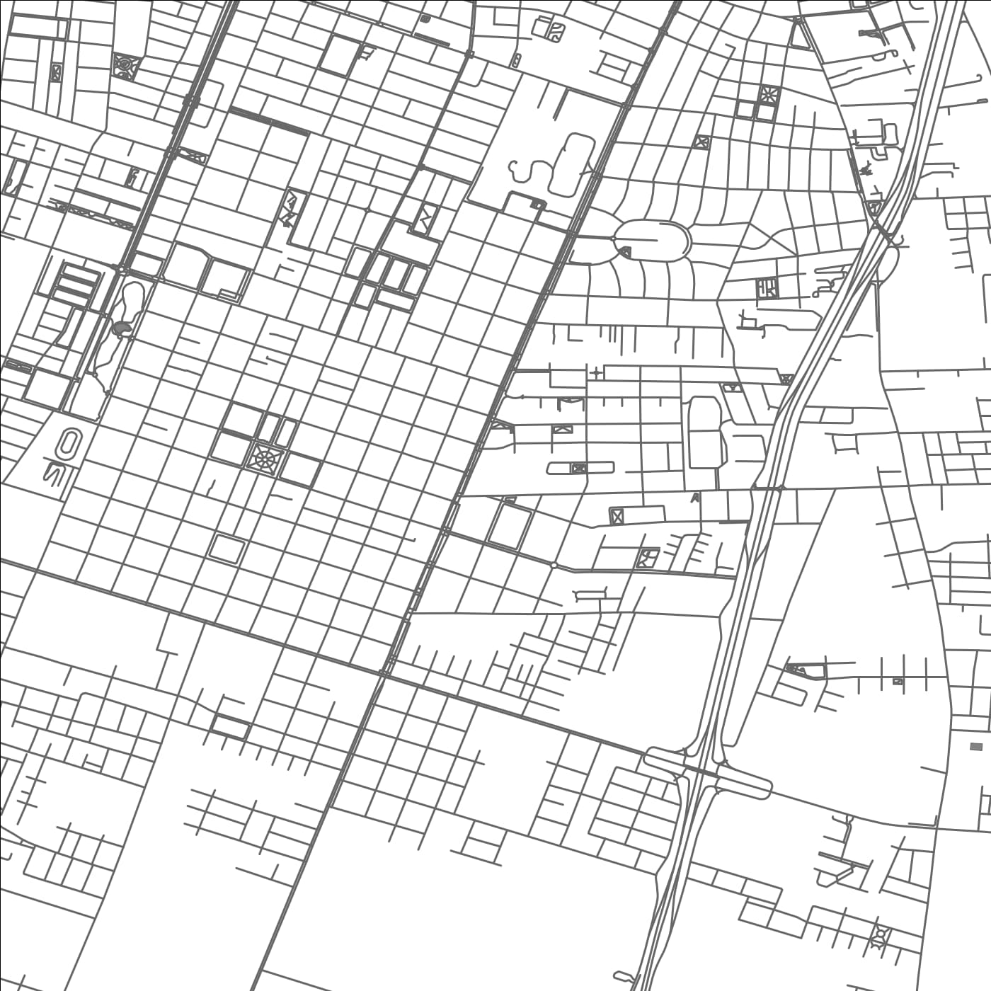 ROAD MAP OF VILLA KRAUSE, ARGENTINA BY MAPBAKES