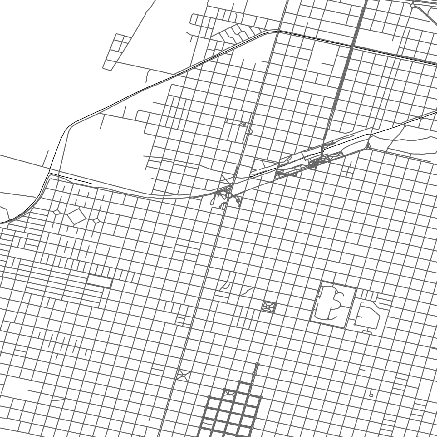 ROAD MAP OF VILLA MERCEDES, ARGENTINA BY MAPBAKES