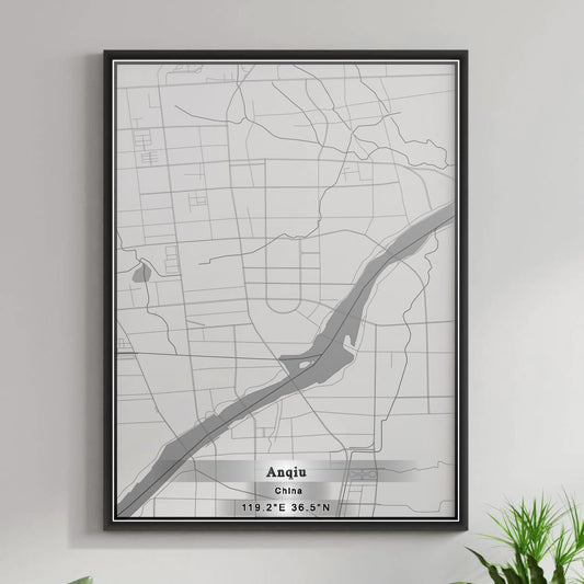 ROAD MAP OF ANQIU, CHINA BY MAPBAKES