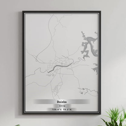 ROAD MAP OF BAISHA, CHINA BY MAPBAKES