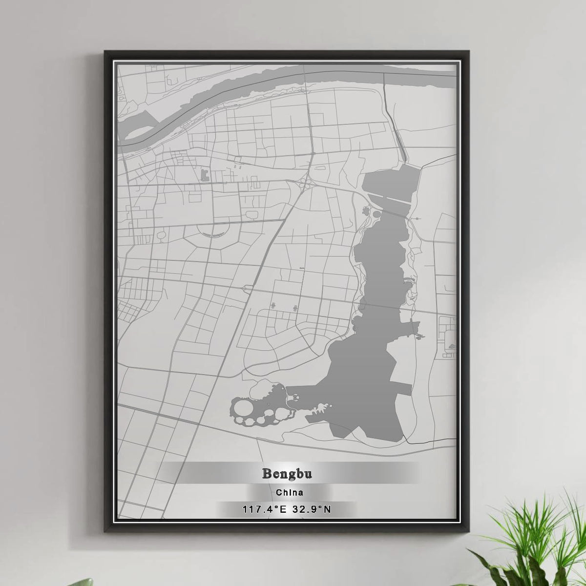 ROAD MAP OF BENGBU, CHINA BY MAPBAKES