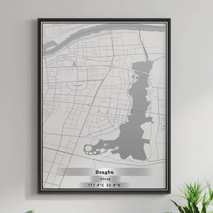ROAD MAP OF BENGBU, CHINA BY MAPBAKES