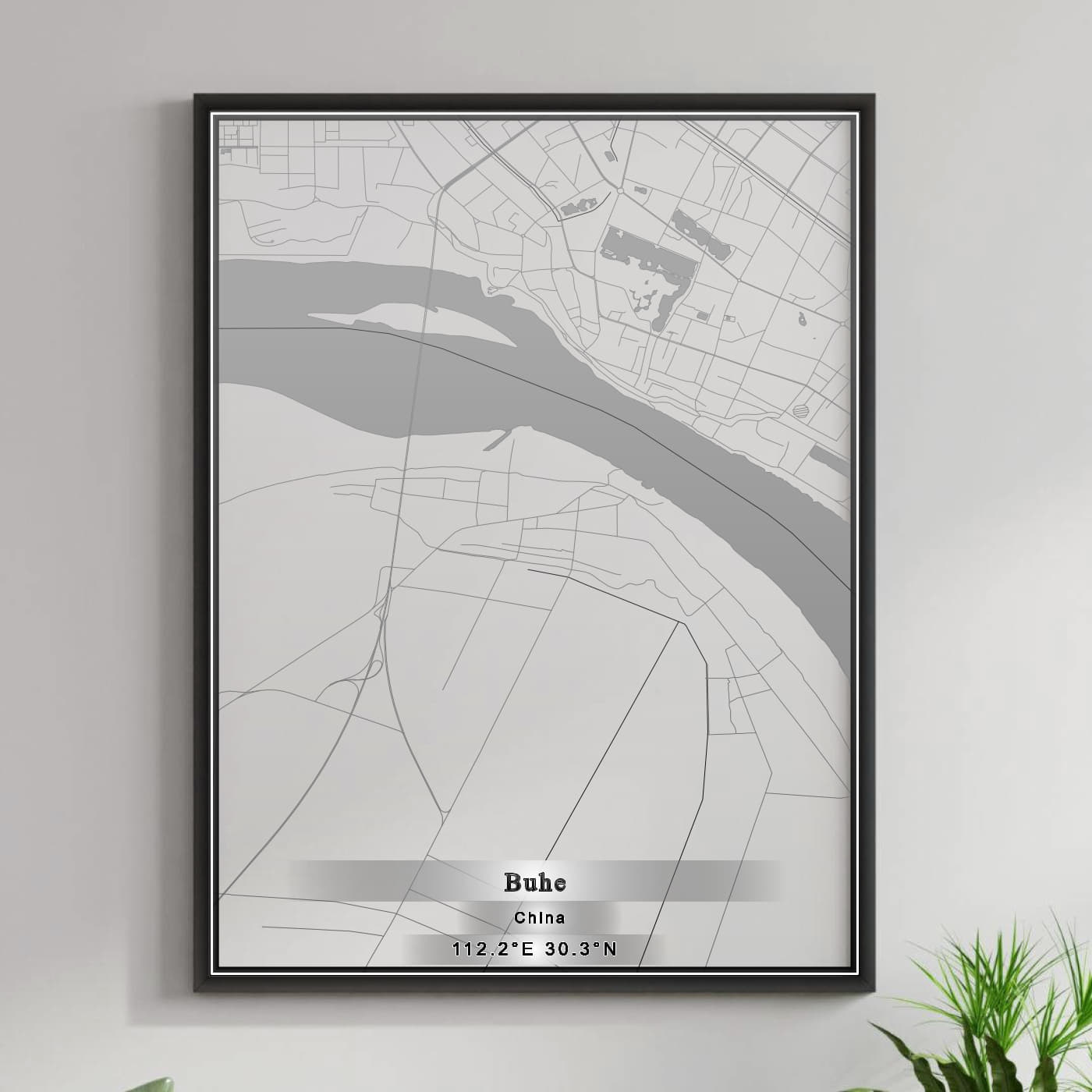 ROAD MAP OF BUHE, CHINA BY MAPBAKES