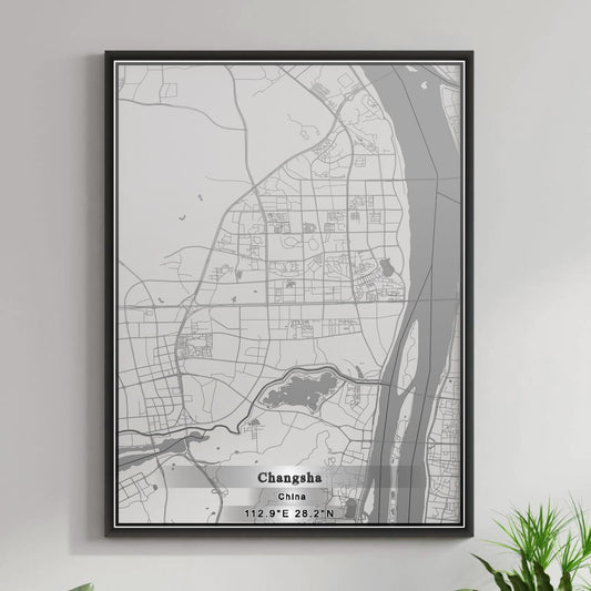 ROAD MAP OF CHANGSHA, CHINA BY MAPBAKES