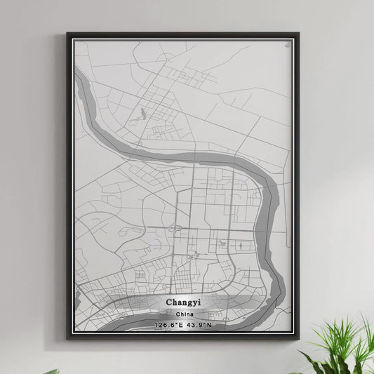 ROAD MAP OF CHANGYI, CHINA BY MAPBAKES