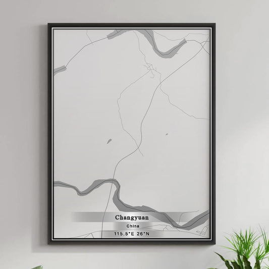 ROAD MAP OF CHANGYUAN, CHINA BY MAPBAKES