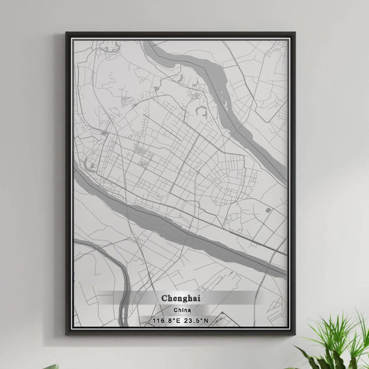 ROAD MAP OF CHENGHAI, CHINA BY MAPBAKES