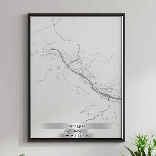 ROAD MAP OF CHENGJIAO, CHINA BY MAPBAKES