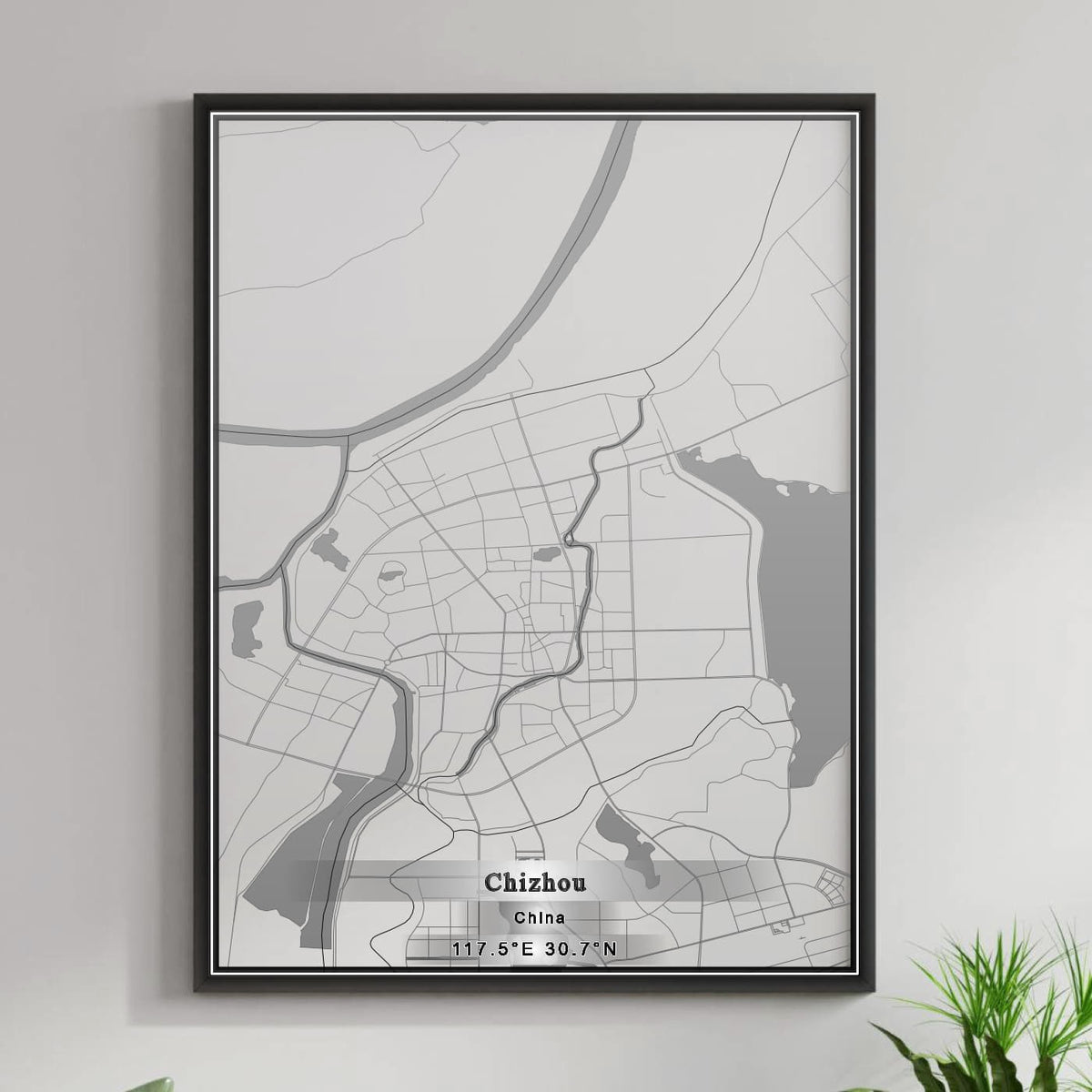 ROAD MAP OF CHIZHOU, CHINA BY MAPBAKES