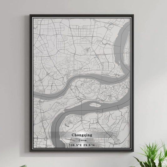 ROAD MAP OF CHONGQING, CHINA BY MAPBAKES