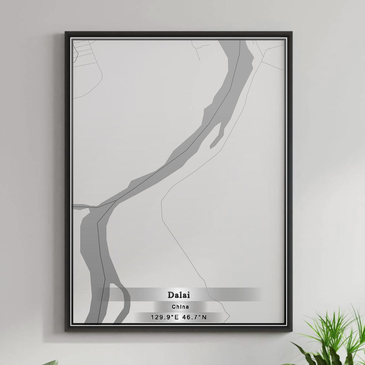 ROAD MAP OF DALAI, CHINA BY MAPBAKES