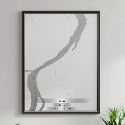ROAD MAP OF DALAI, CHINA BY MAPBAKES