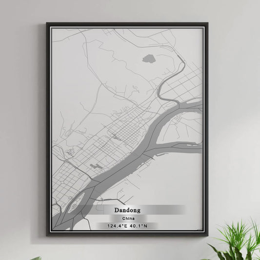 ROAD MAP OF DANDONG, CHINA BY MAPBAKES