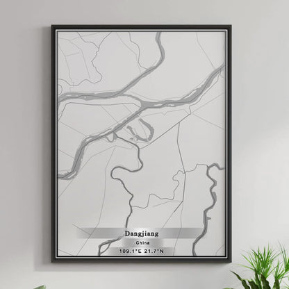 ROAD MAP OF DANGJIANG, CHINA BY MAPBAKES