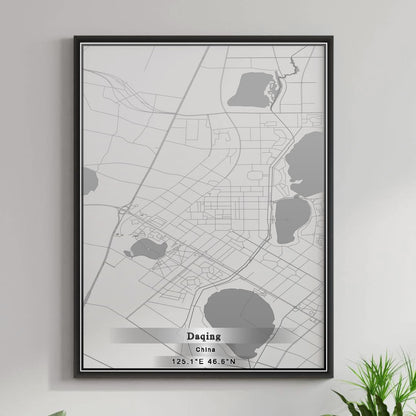 ROAD MAP OF DAQING, CHINA BY MAPBAKES