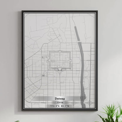ROAD MAP OF DATONG, CHINA BY MAPBAKES