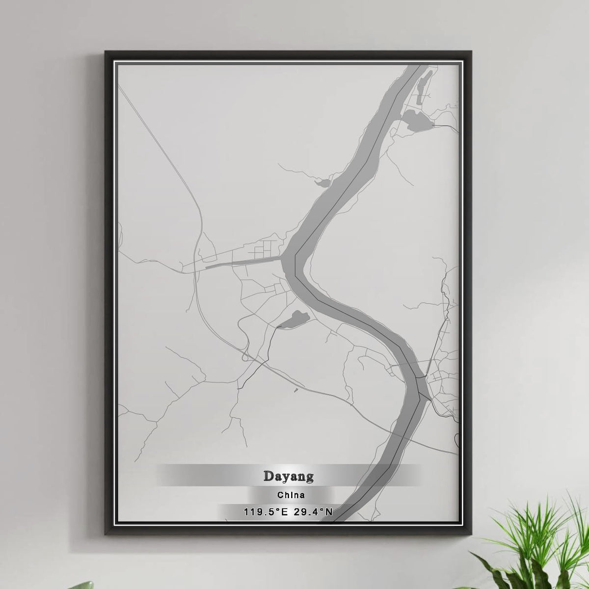 ROAD MAP OF DAYANG, CHINA BY MAPBAKES