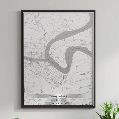 ROAD MAP OF DIAOYUCHENG, CHINA BY MAPBAKES