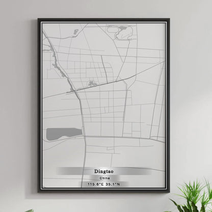 ROAD MAP OF DINGTAO, CHINA BY MAPBAKES