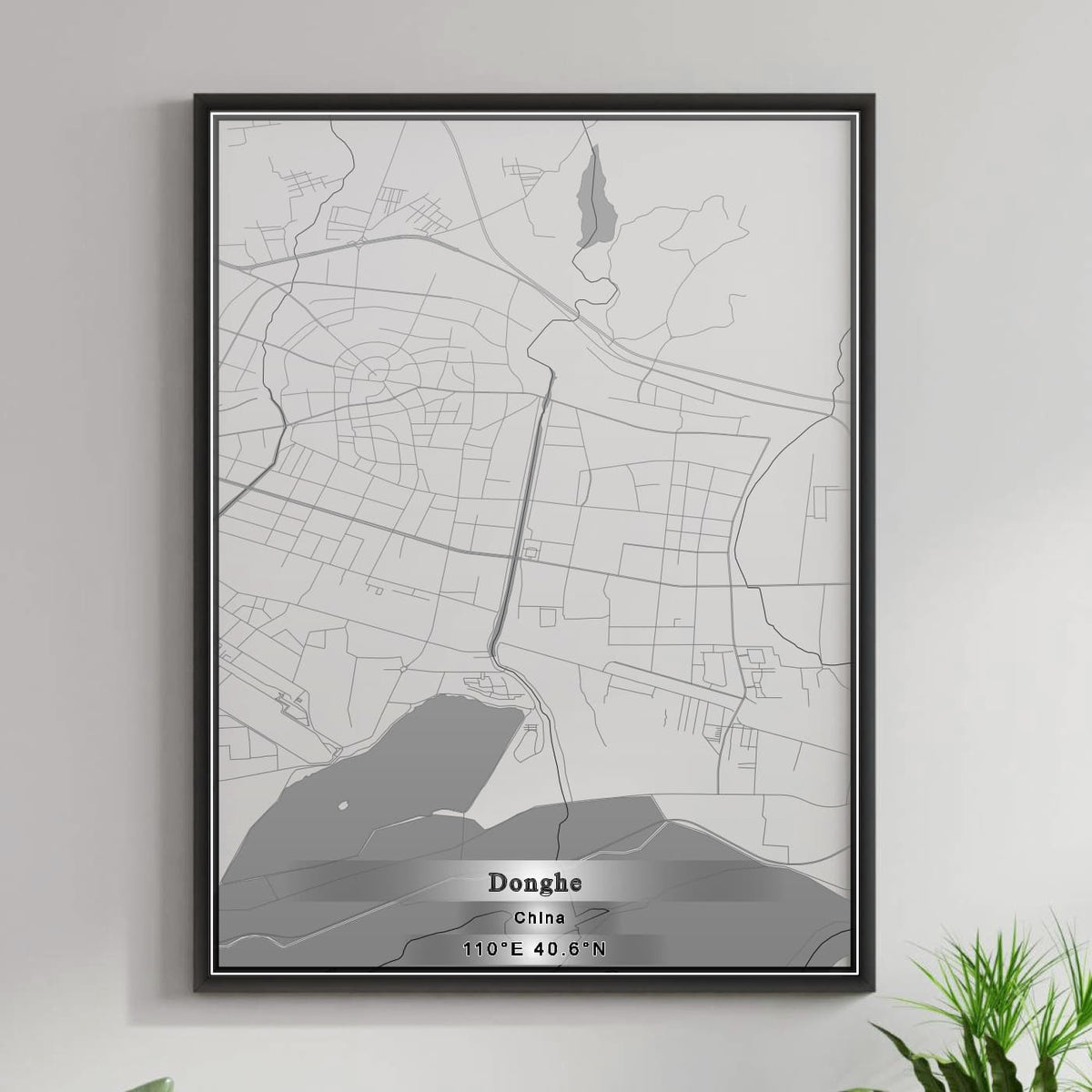 ROAD MAP OF DONGHE, CHINA BY MAPBAKES