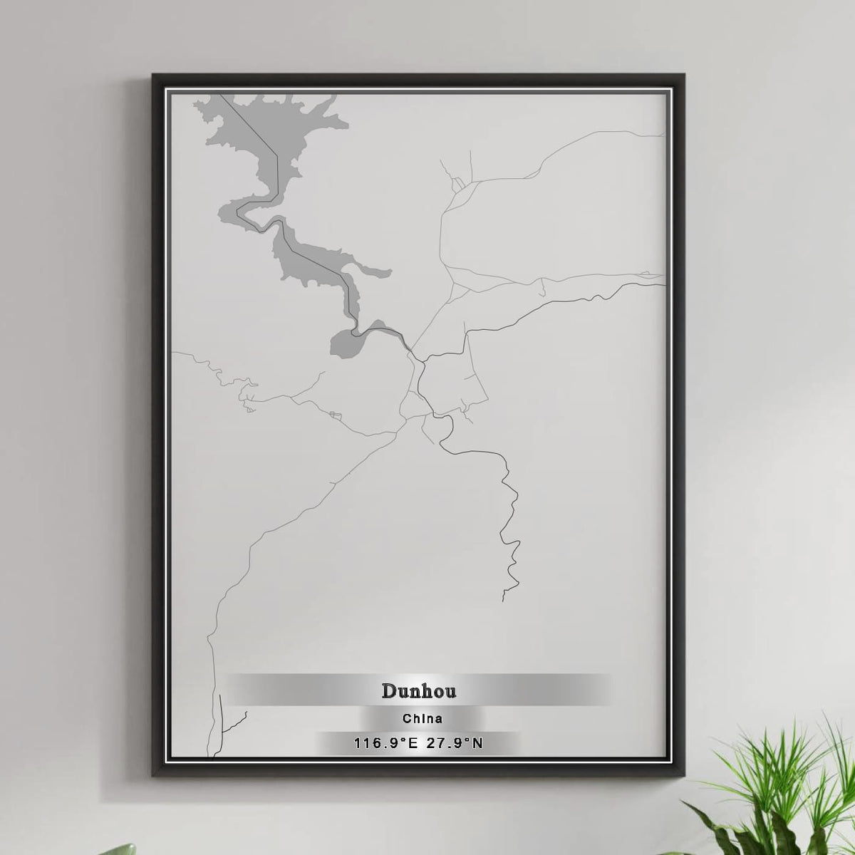ROAD MAP OF DUNHOU, CHINA BY MAPBAKES