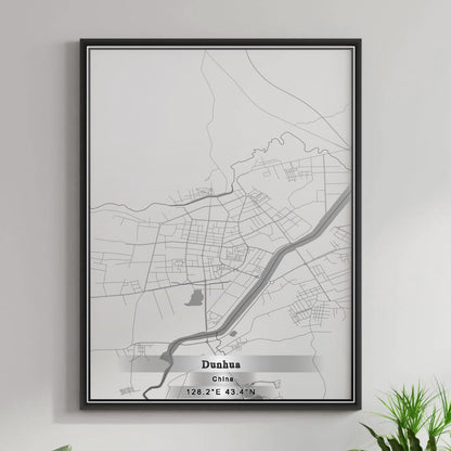 ROAD MAP OF DUNHUA, CHINA BY MAPBAKES
