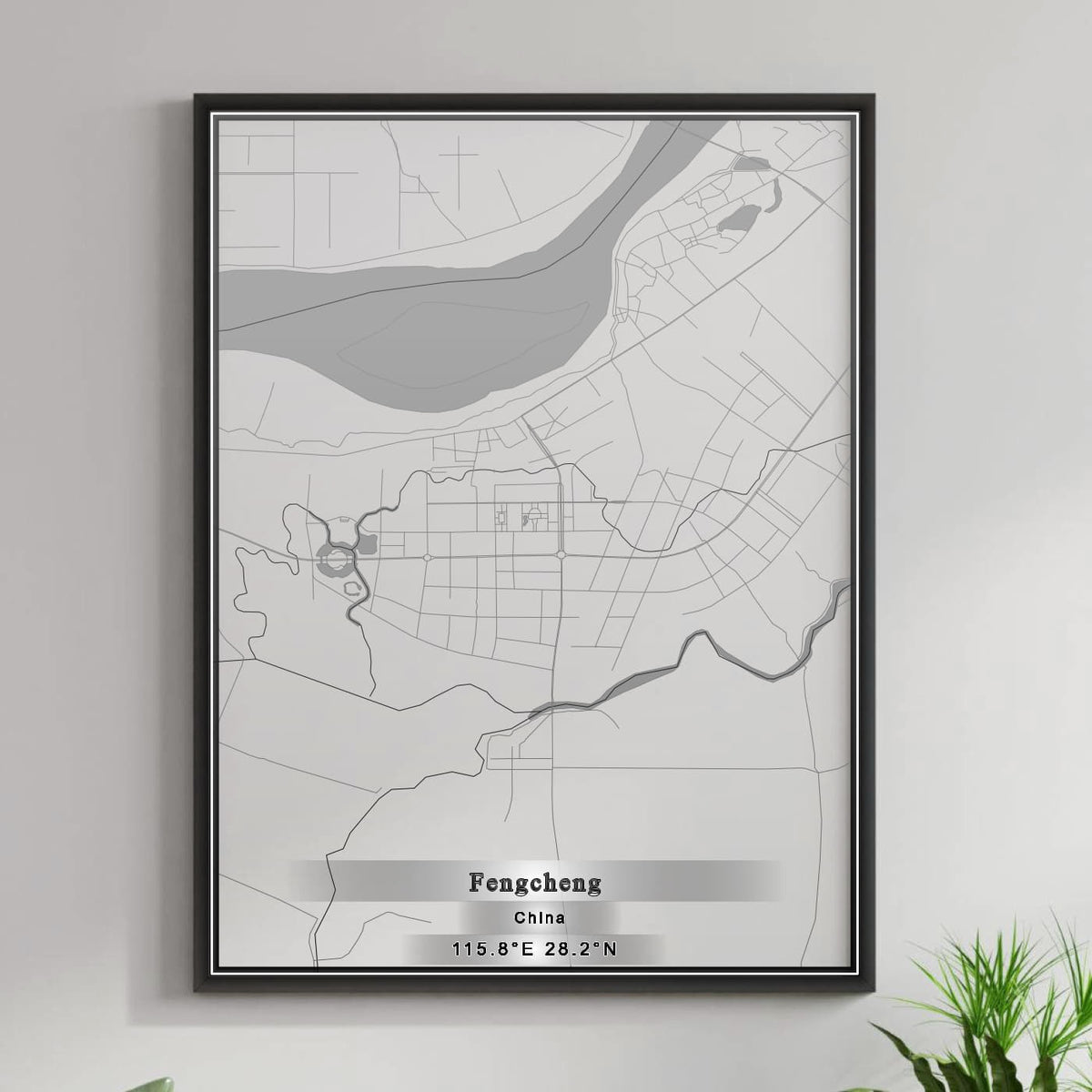 ROAD MAP OF FENGCHENG, CHINA BY MAPBAKES