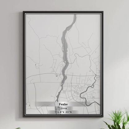 ROAD MAP OF FENHE, CHINA BY MAPBAKES