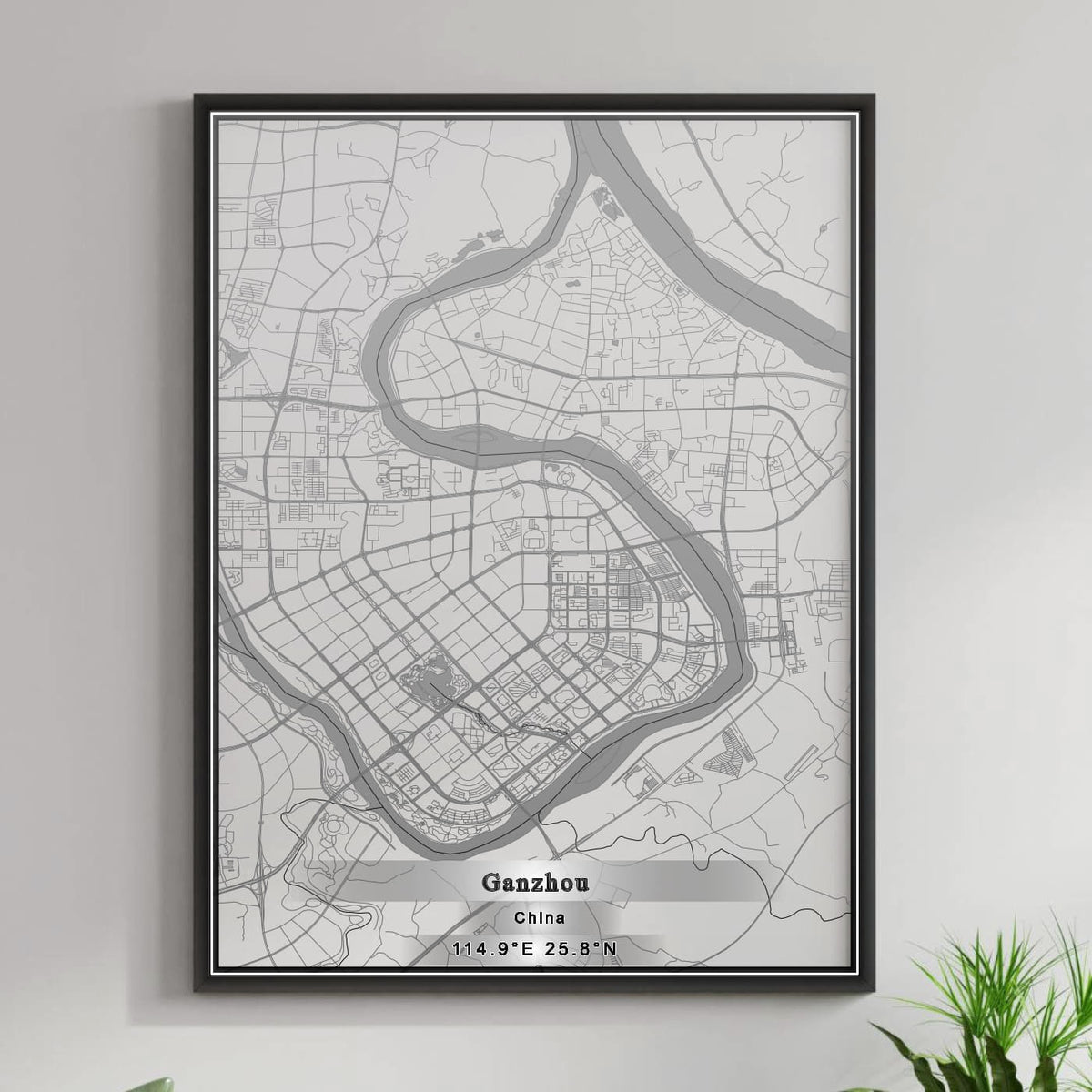 ROAD MAP OF GANZHOU, CHINA BY MAPBAKES