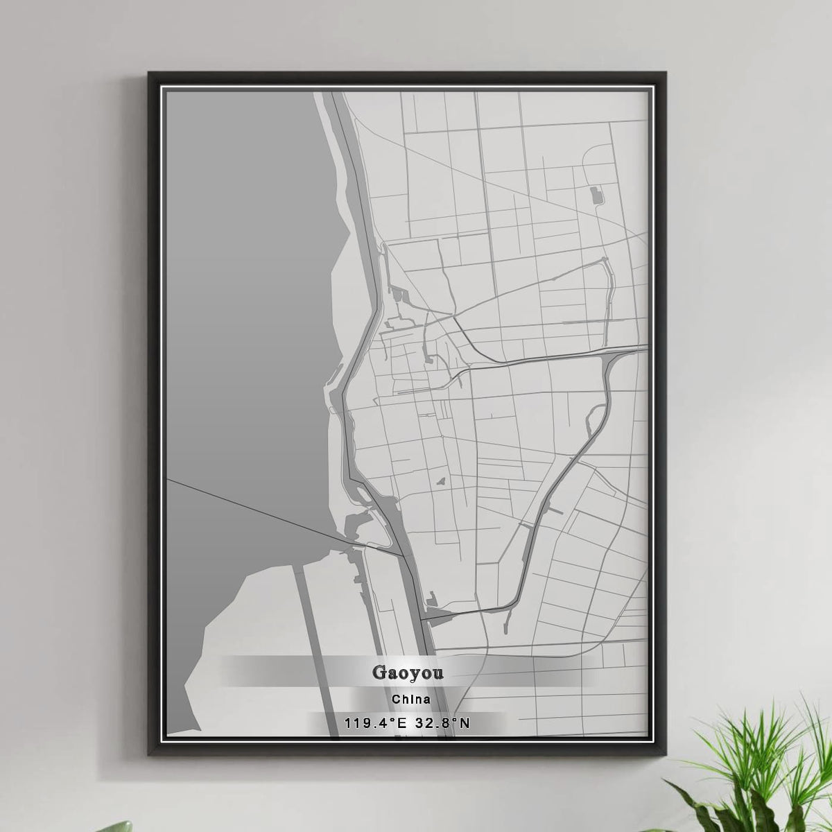 ROAD MAP OF GAOYOU, CHINA BY MAPBAKES