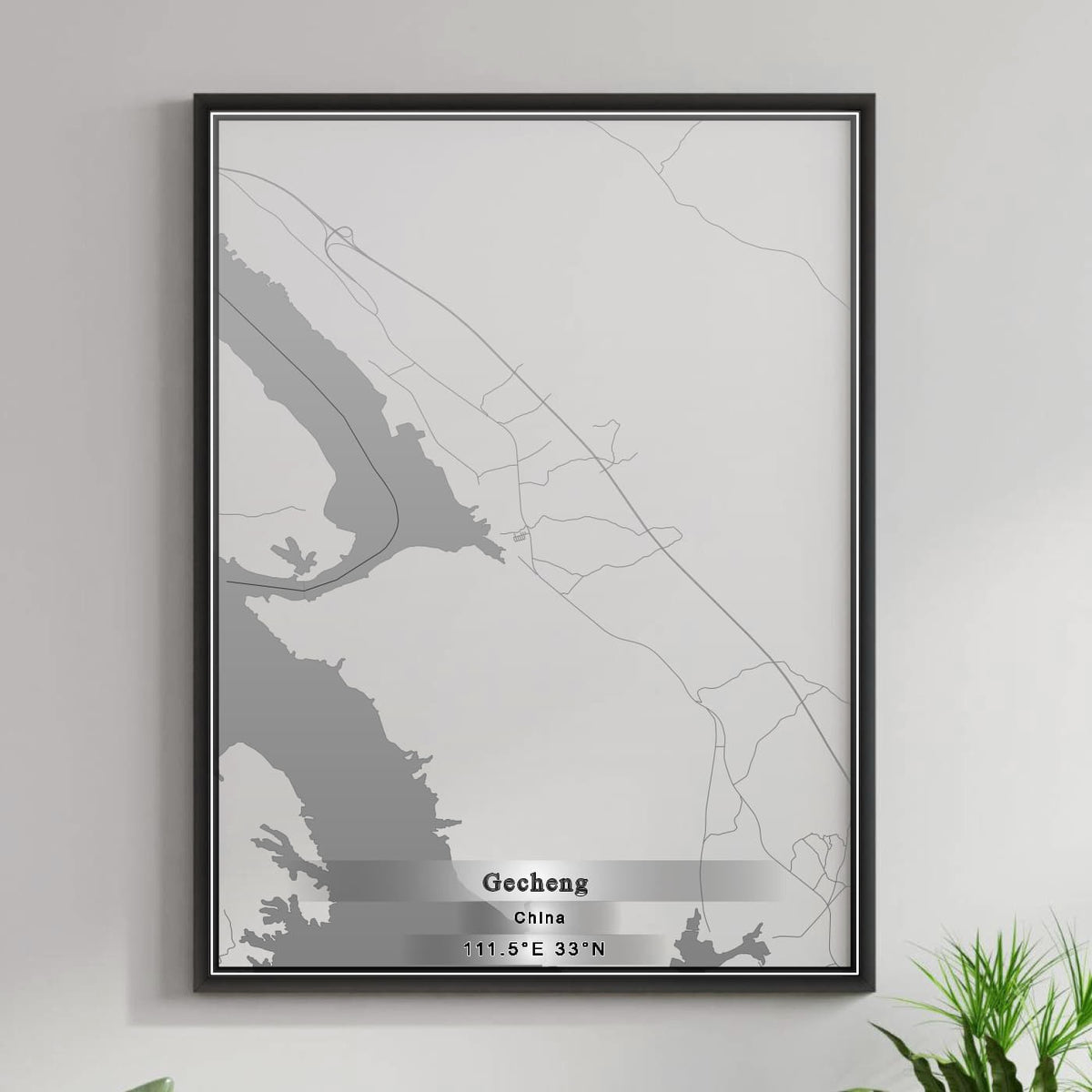 ROAD MAP OF GECHENG, CHINA BY MAPBAKES