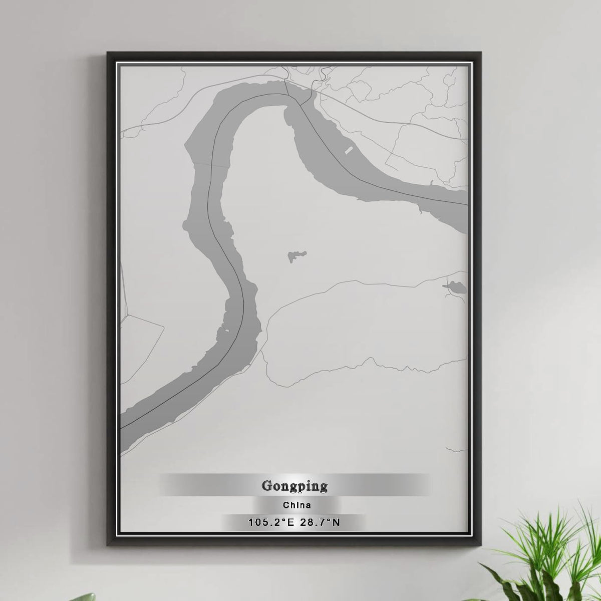 ROAD MAP OF GONGPING, CHINA BY MAPBAKES