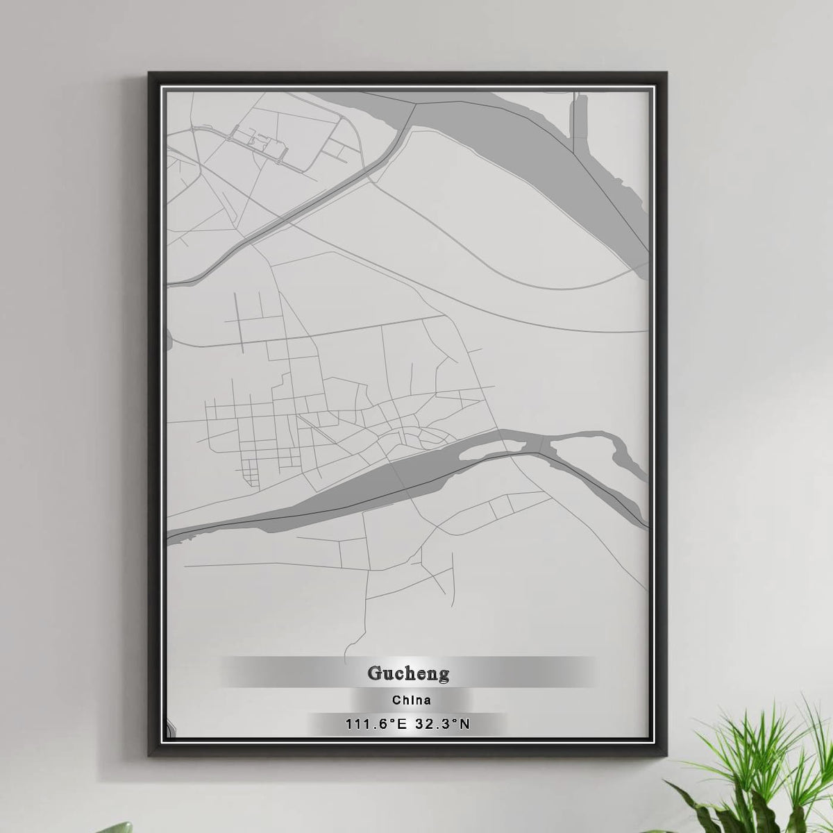 ROAD MAP OF GUCHENG, CHINA BY MAPBAKES
