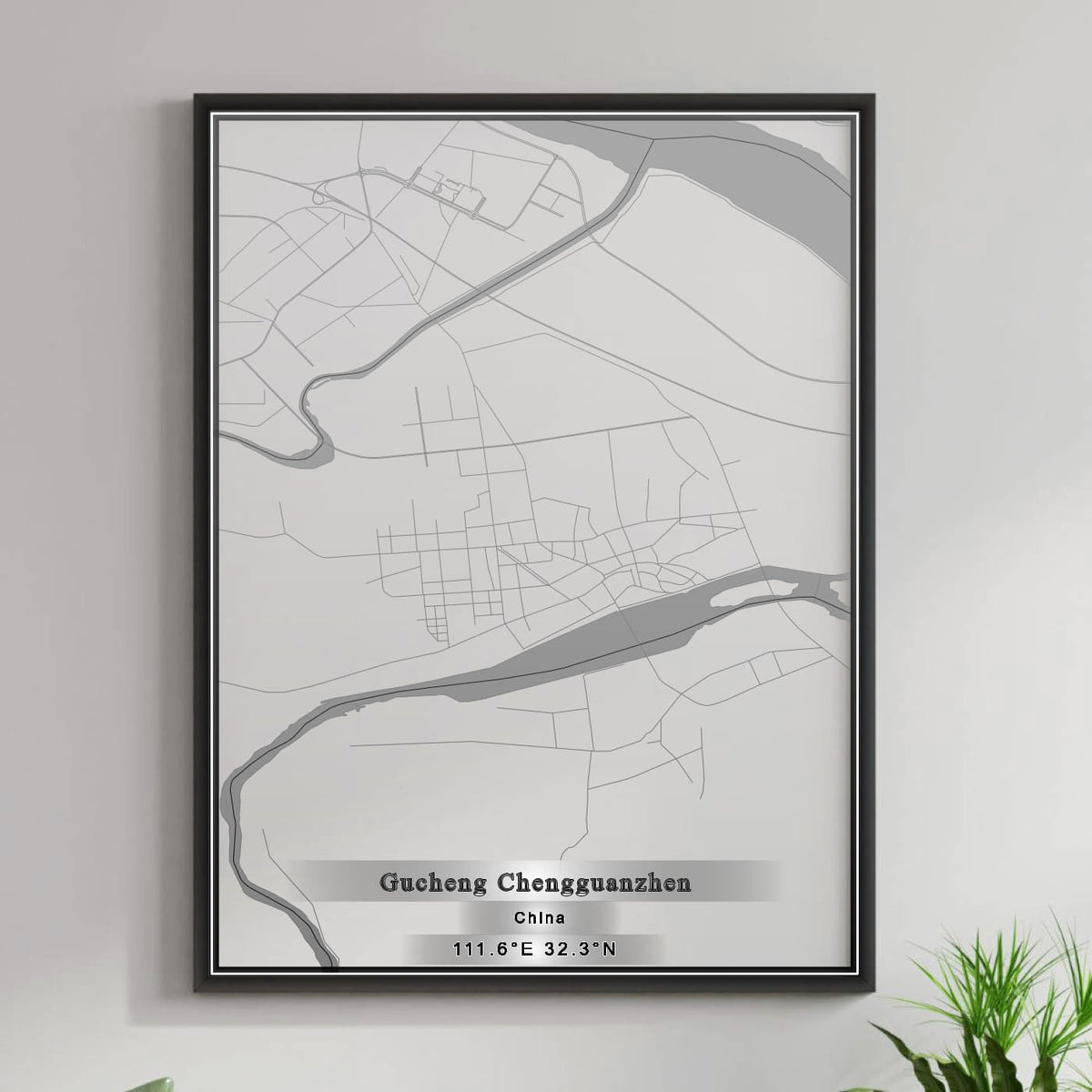 ROAD MAP OF GUCHENG CHENGGUANZHEN, CHINA BY MAPBAKES