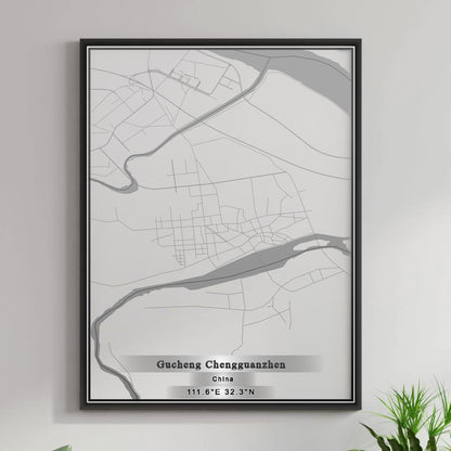 ROAD MAP OF GUCHENG CHENGGUANZHEN, CHINA BY MAPBAKES
