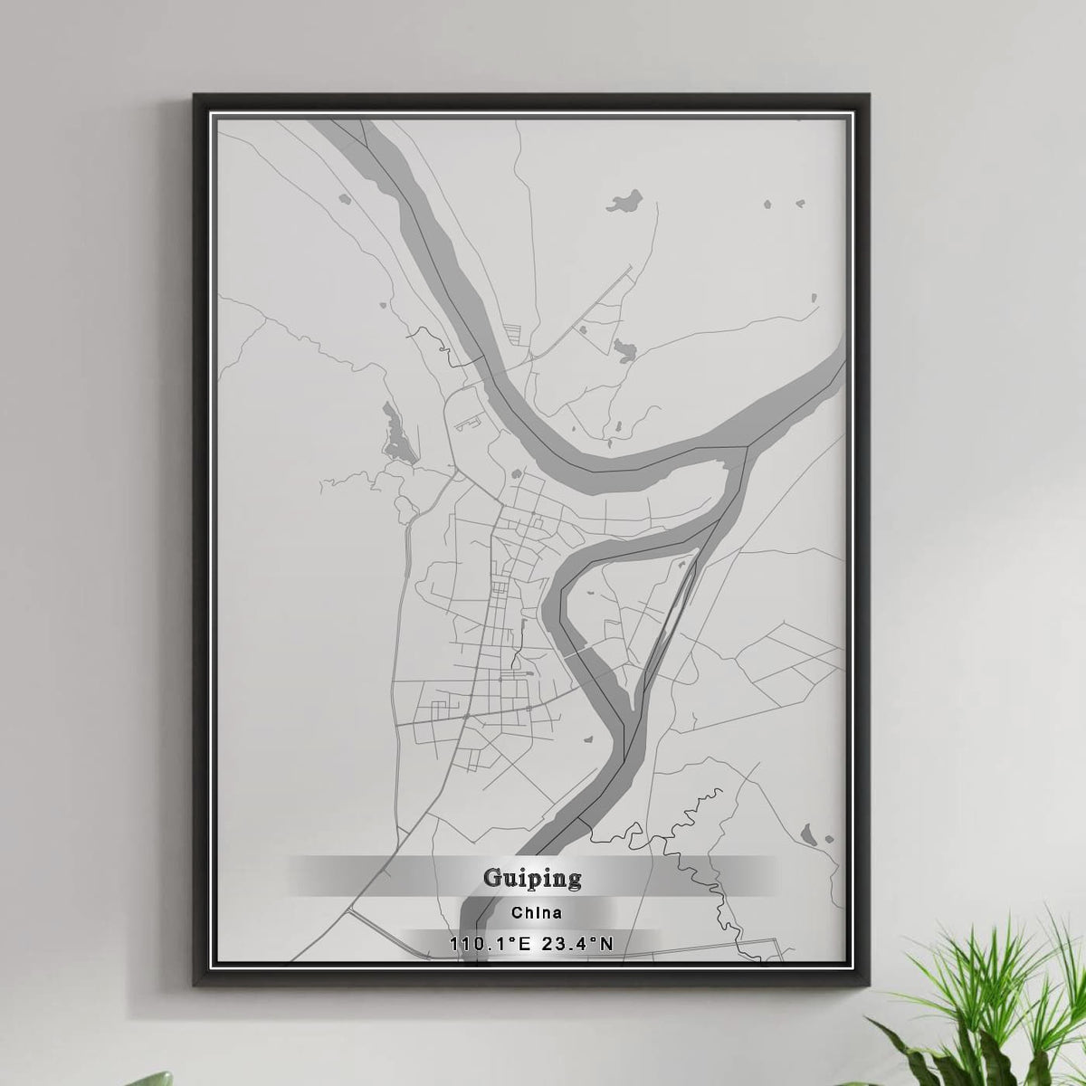 ROAD MAP OF GUIPING, CHINA BY MAPBAKES