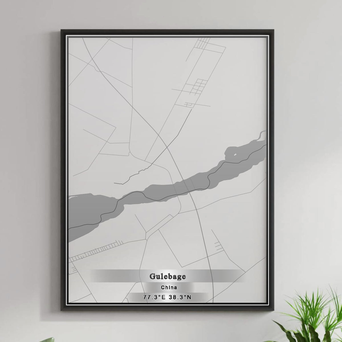 ROAD MAP OF GULEBAGE, CHINA BY MAPBAKES