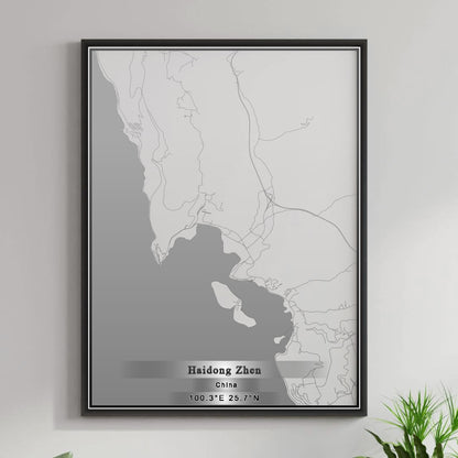ROAD MAP OF HAIDONG ZHEN, CHINA BY MAPBAKES