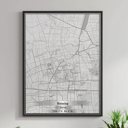 ROAD MAP OF HAINING, CHINA BY MAPBAKES