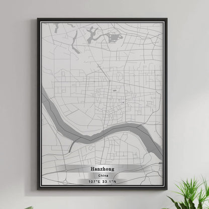 ROAD MAP OF HANZHONG, CHINA BY MAPBAKES