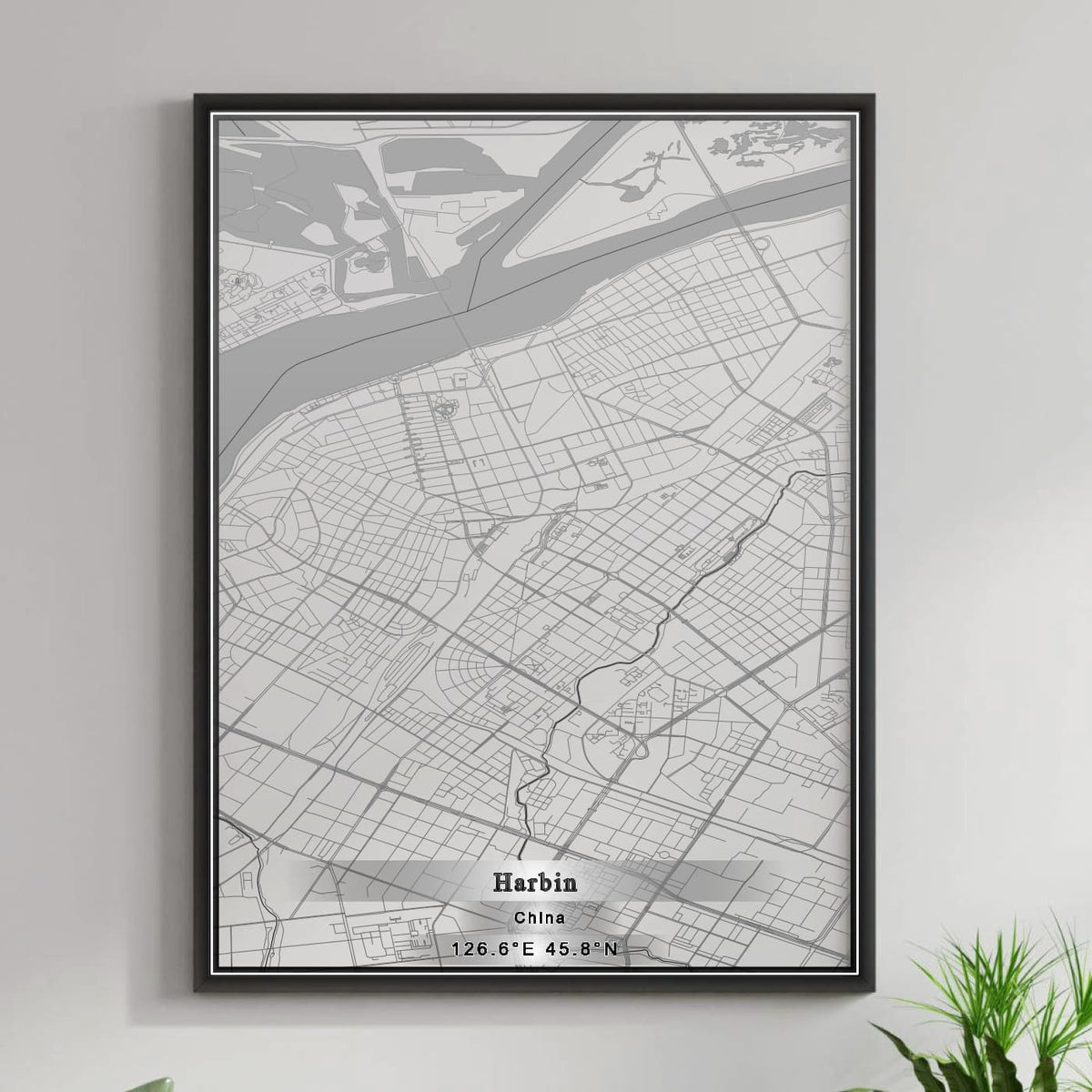 ROAD MAP OF HARBIN, CHINA BY MAPBAKES