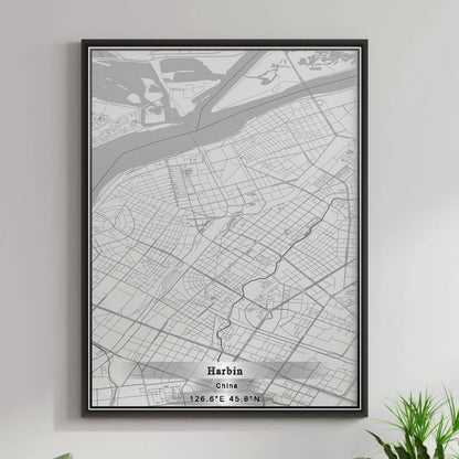 ROAD MAP OF HARBIN, CHINA BY MAPBAKES