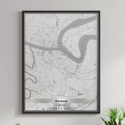 ROAD MAP OF HECHUAN, CHINA BY MAPBAKES