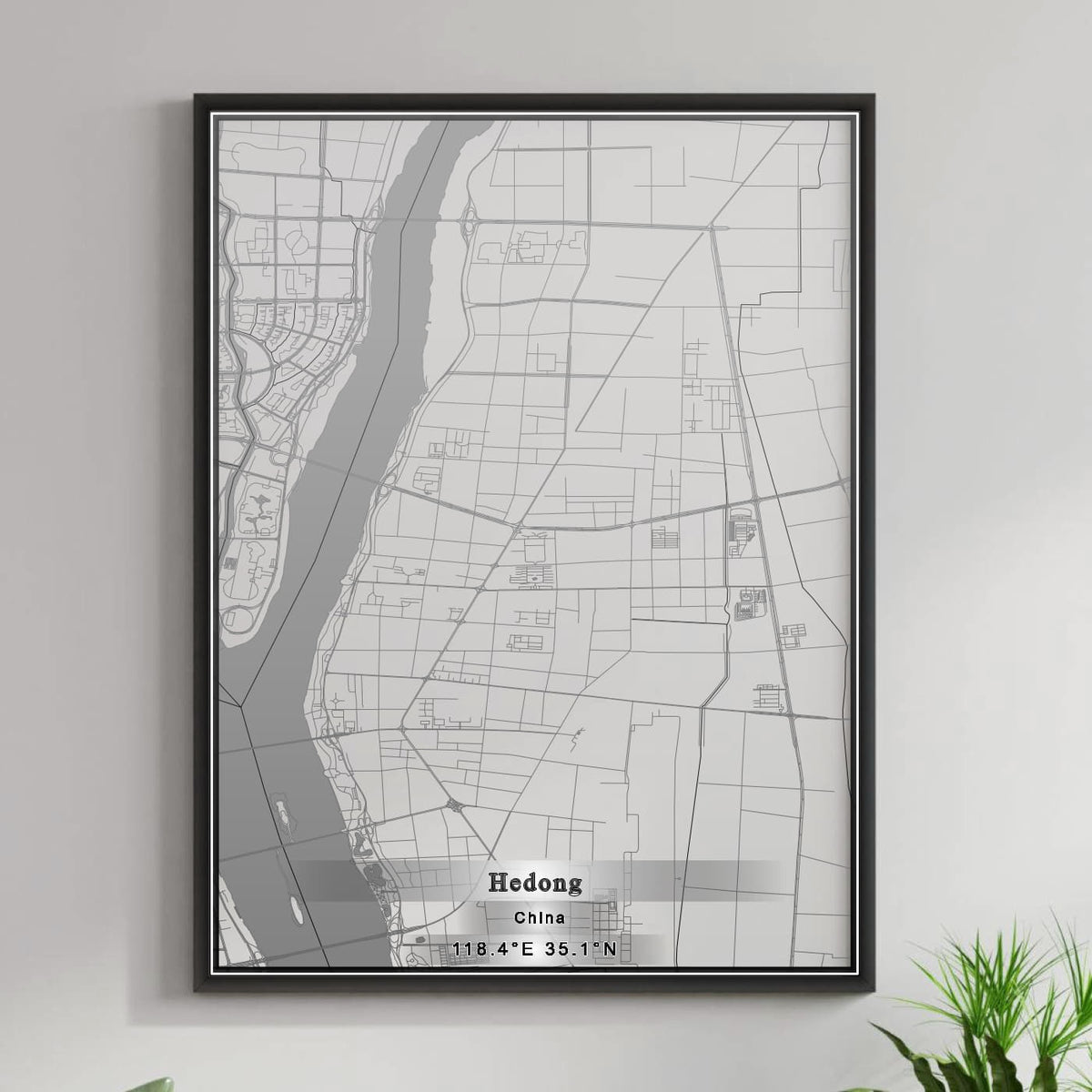 ROAD MAP OF HEDONG, CHINA BY MAPBAKES